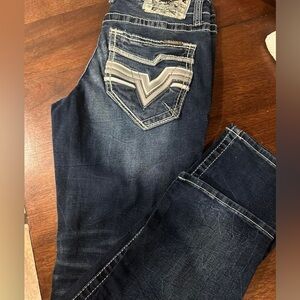 Salvage Dark Blue Straight Men Jeans